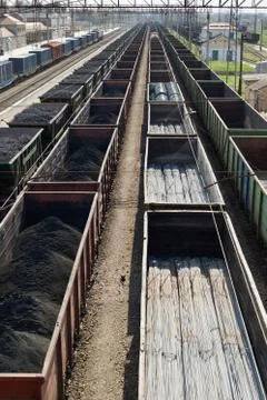 Freight trains Stock-Fotos