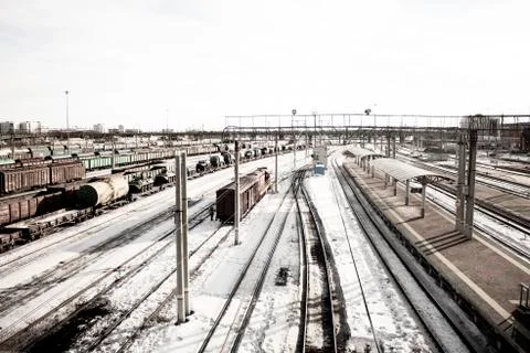 Freight trains Stock Photos
