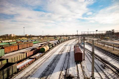 Freight trains Stock Photos