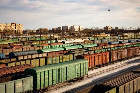 Freight trains Stock Photos
