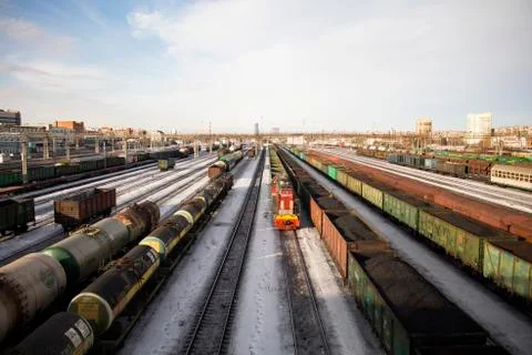 Freight trains Foto stock