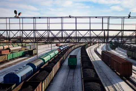 Freight trains Stock Photos
