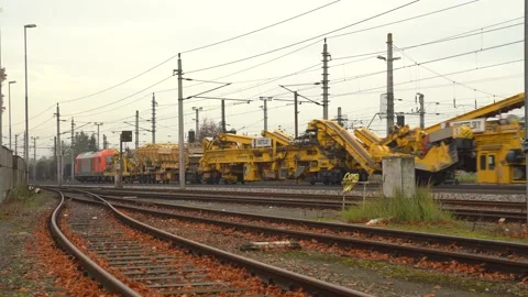Freight trains in Wels 스톡 동영상 220091487