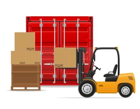 Freight transportation concept vector illustration Stock Illustration