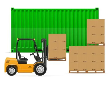 Freight transportation concept vector illustration Stock Illustration