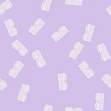 Freight wagon line vector seamless pattern Stock Illustration