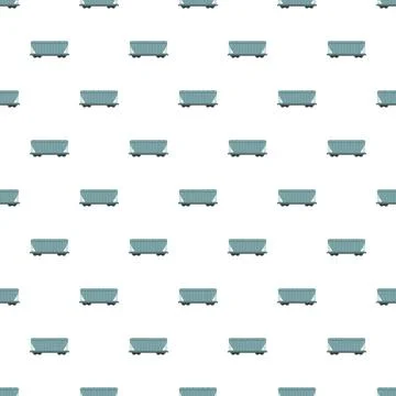Freight wagon pattern repeating seamless background for transport Stock Illustration