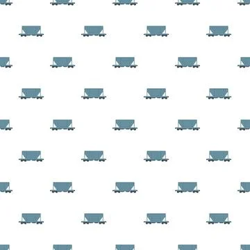 Freight wagons creating a seamless transport logistics pattern 库存插图