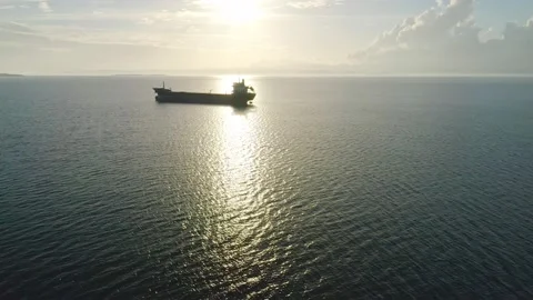 Freighter Aerial Stock Footage 165242058