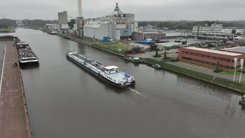Freighter on a canal Stock Footage 292011141