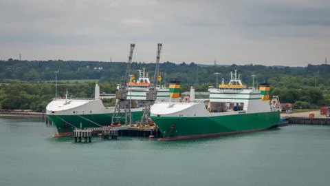 Freighter docked Stock Photos