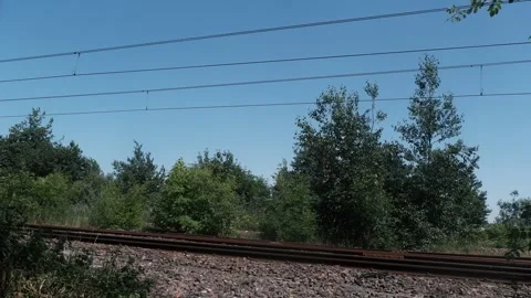 Freightliner Class 66 on the Drax Biomass Merry-Go-Round Passing Tyne &amp; Wea.. Stock Footage 343887144