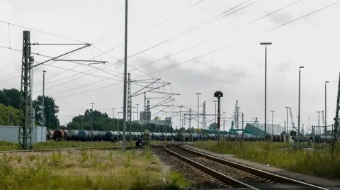 Freighttrain - Tracks Stock Footage 40983595