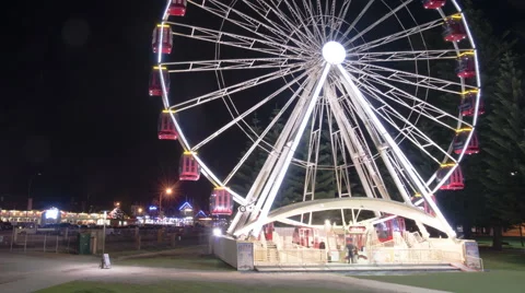 Fremantle Ferris Wheel time lapse Stock Footage 55674772