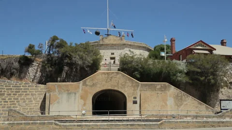 Fremantle round house gaol, perth, australia Stock Footage 37058890