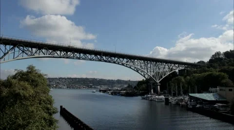 Fremont Bridge Hyperlapse Stock Footage 50378621
