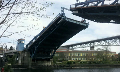 Fremont Bridge MS Stock Footage 37789248