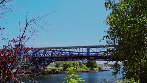 Fremont Drawbridge 4k Seattle Timelapse Vídeos de archivo 77171616