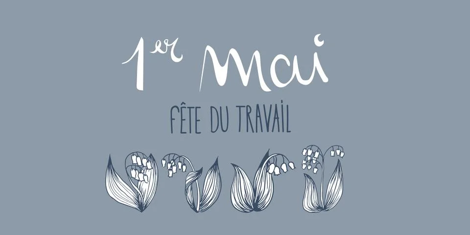 French 1st may Stock Illustration