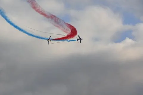 French Air Force in the clouds Stock Photos