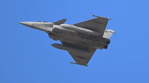 French Air Force Rafale fighter at Athens Flying Week 2024 Stock Footage 298043523