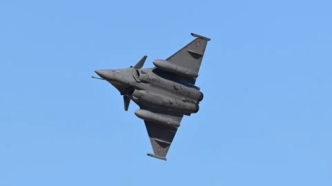 French Air Force Rafale fighter at Athens Flying Week 2024 Stock Footage 299761291