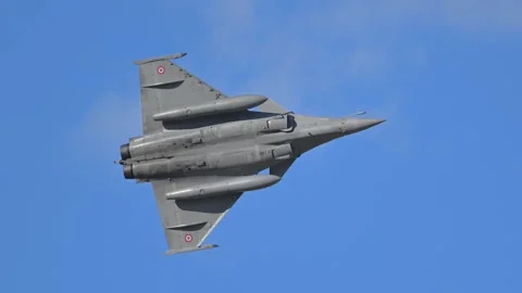 French Air Force Rafale fighter at Athens Flying Week 2024 Stock Footage 299761435