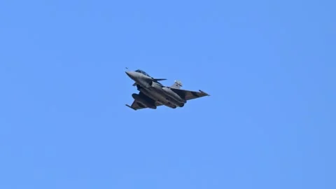 French Air Force Rafale fighter at Athens Flying Week 2024 Stock Footage 299761555