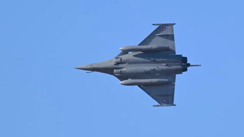 French Air Force Rafale fighter at Athens Flying Week 2024 Stock Footage 300122335