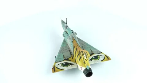 French Air Force Two-Seat Fighter With Tiger Logo Stock-Footage 282968302