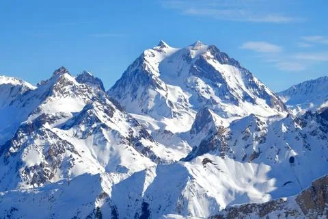 French alpine peak Stock Photos