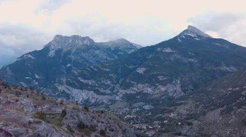 French Alps Landscape Stock Footage 44128030