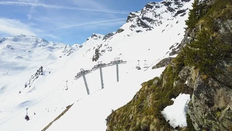 French Alps Mountain Range 4K Stock Footage 74243234