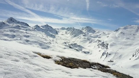 French Alps Mountain Range 4K Stock Footage 74243255