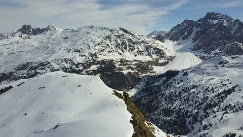 French Alps Mountain Range 4K Stock Footage 74243371