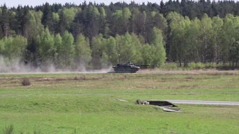 French AMX Char Leclerc main battle Tank Stock Footage 75839875