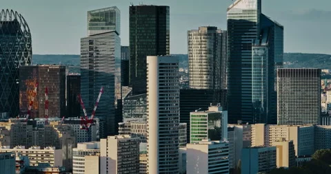 French architecture facades and roofs of houses. Experience stunning aerial Stock Footage 327651253