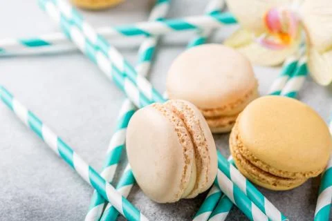French assorted macarons Stock-Fotos