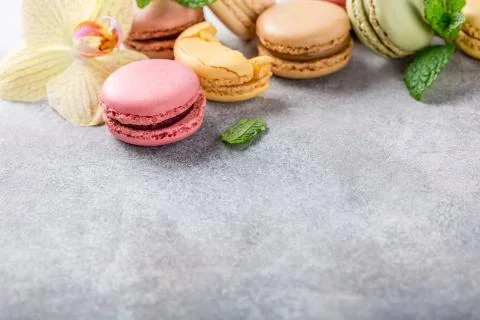 French assorted macarons Foto stock
