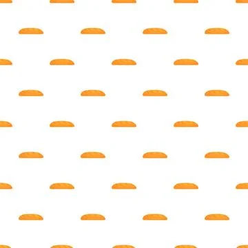 French baguette loaf seamless pattern on white background Illustrazione stock