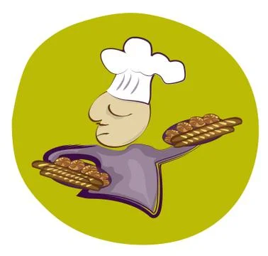 French Baker 스톡 일러스트