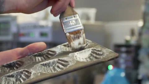French Bakery chef preparing madeleines Stock Footage 238501910
