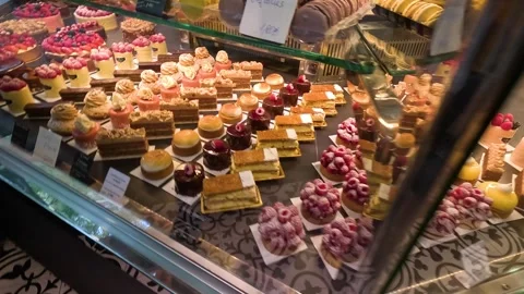 French Bakery Display in Paris Stock Footage 297830311