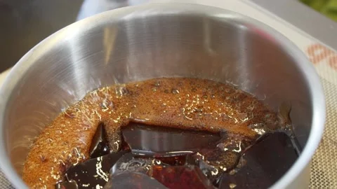 French Bakery making caramel 스톡 동영상 238501982