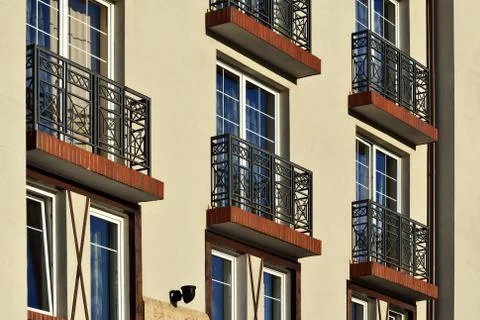 French balconies Stock Photos