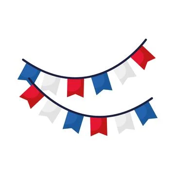 French banner pennant 스톡 일러스트