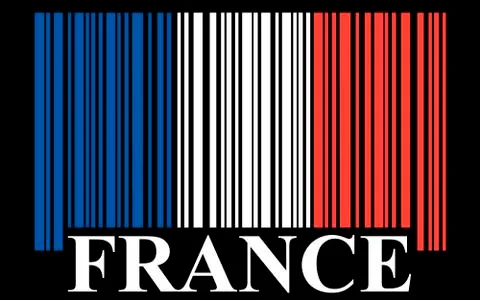 French barcode flag Stock Illustration