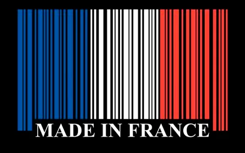 French barcode flag Stock Illustration
