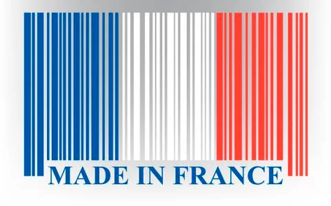 French barcode flag Stock Illustration