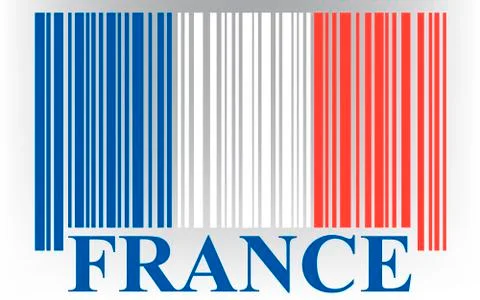 French barcode flag Stock Illustration